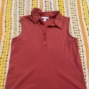 Vintage style collared tank top